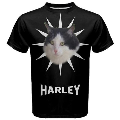 Personalized Cat/Dog Pet Face Photo Mens, Kids, or Womens T-shirt