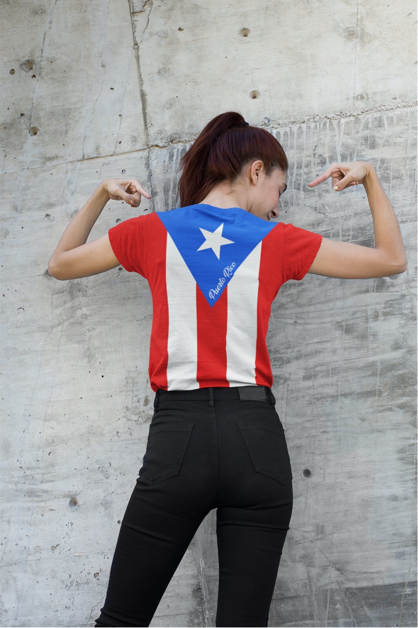 Puerto Rico Flag Women's Crew or V neck T-shirt