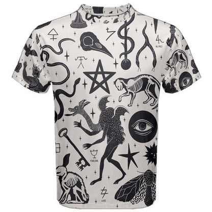 Occult Symbols Baphomet Supernatural Black Magic Witch Pentagram  T-shirt