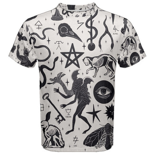 Occult Symbols Baphomet Supernatural Black Magic Witch Pentagram  T-shirt