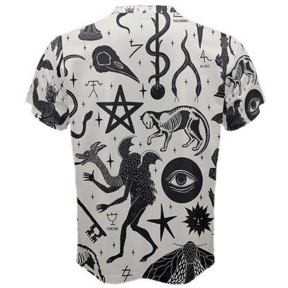 Occult Symbols Baphomet Supernatural Black Magic Witch Pentagram  T-shirt
