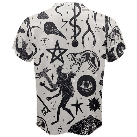 Occult Symbols Baphomet Supernatural Black Magic Witch Pentagram  T-shirt