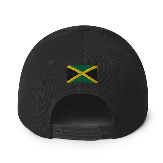 JAMDOWN Jamaican Flag Green Camo or Black Snapback Hat