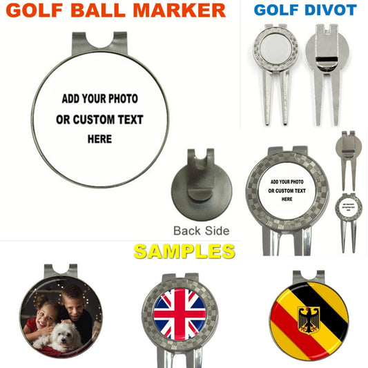 Add Personalized Logo, Image, or Text to 3-in-1 Golf Divot and Ball Markers