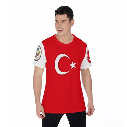 Turkey United States Multi Flag USA Turkish Men's T-Shirt