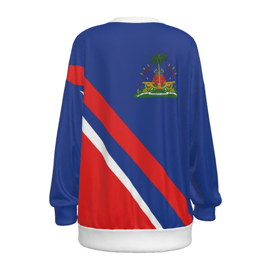 Haiti Coat of Arms Flag Casual Women's Sweatshirt