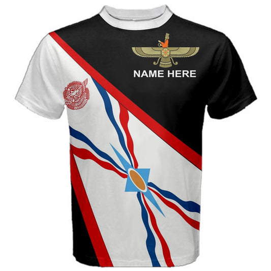 Custom Name Aššur Assyrian Empire Flag T-shirt