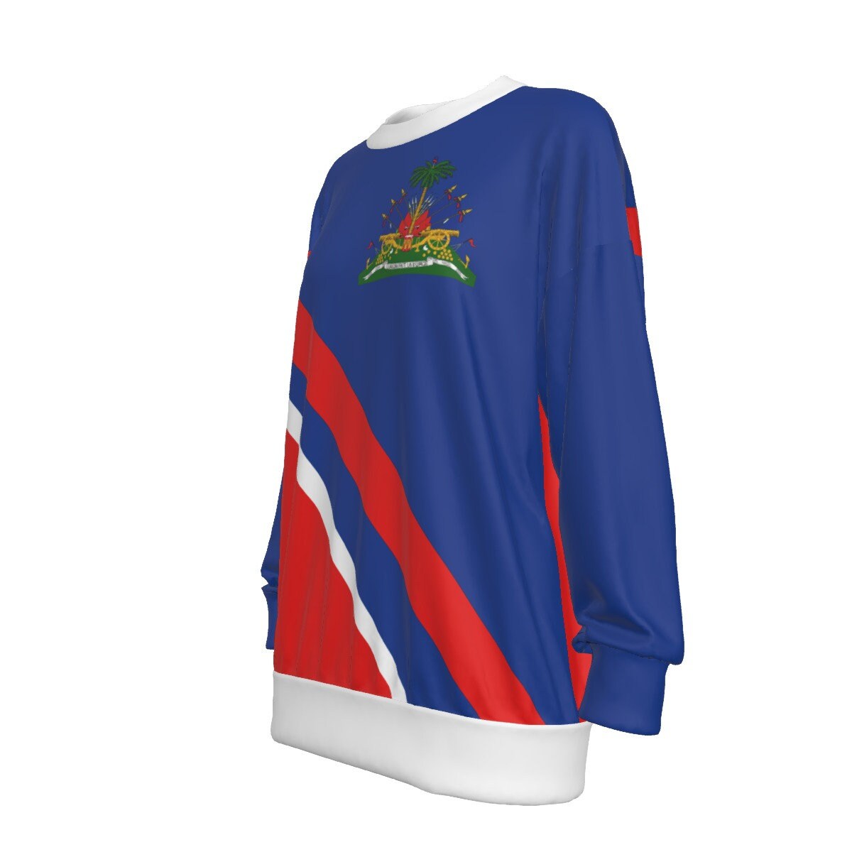 Haiti Coat of Arms Flag Casual Women's Sweatshirt