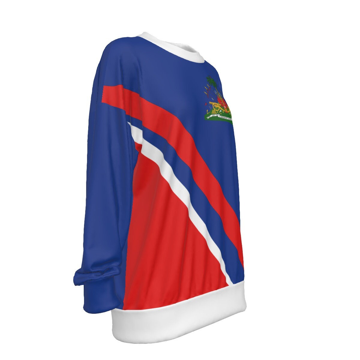 Haiti Coat of Arms Flag Casual Women's Sweatshirt