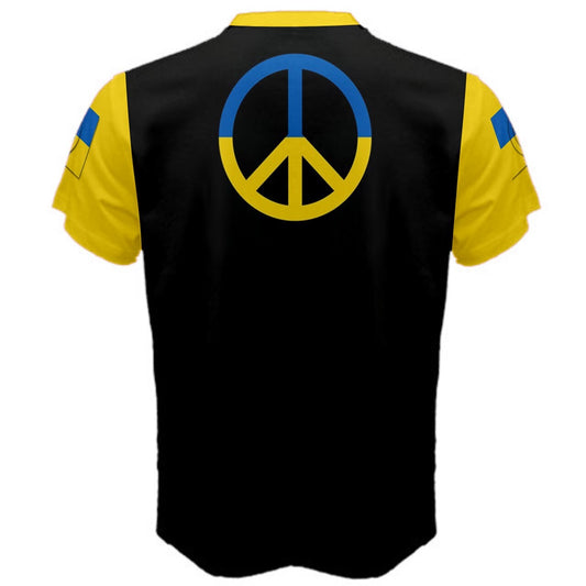 Peace In Ukraine Flag Peace Symbol Ukrainian T-shirt