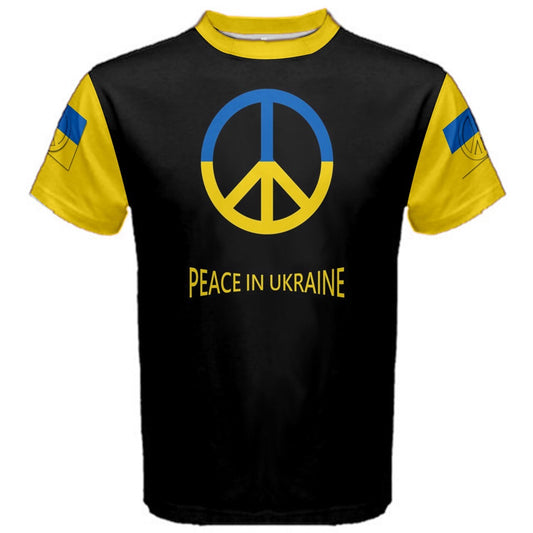 Peace In Ukraine Flag Peace Symbol Ukrainian T-shirt