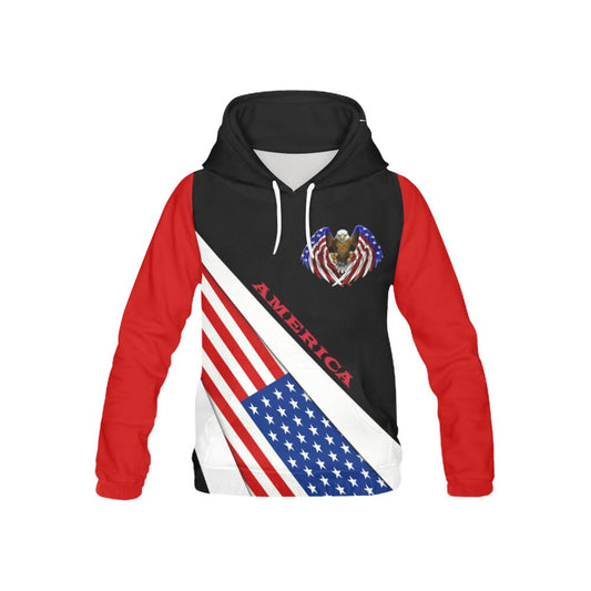 America Flag Pullover USA Eagle Mens Hoodie