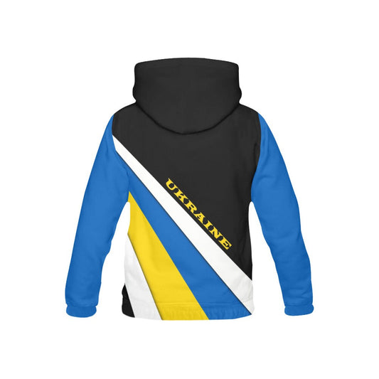 Ukraine Flag Coat of Arms Pullover Mens Hoodie