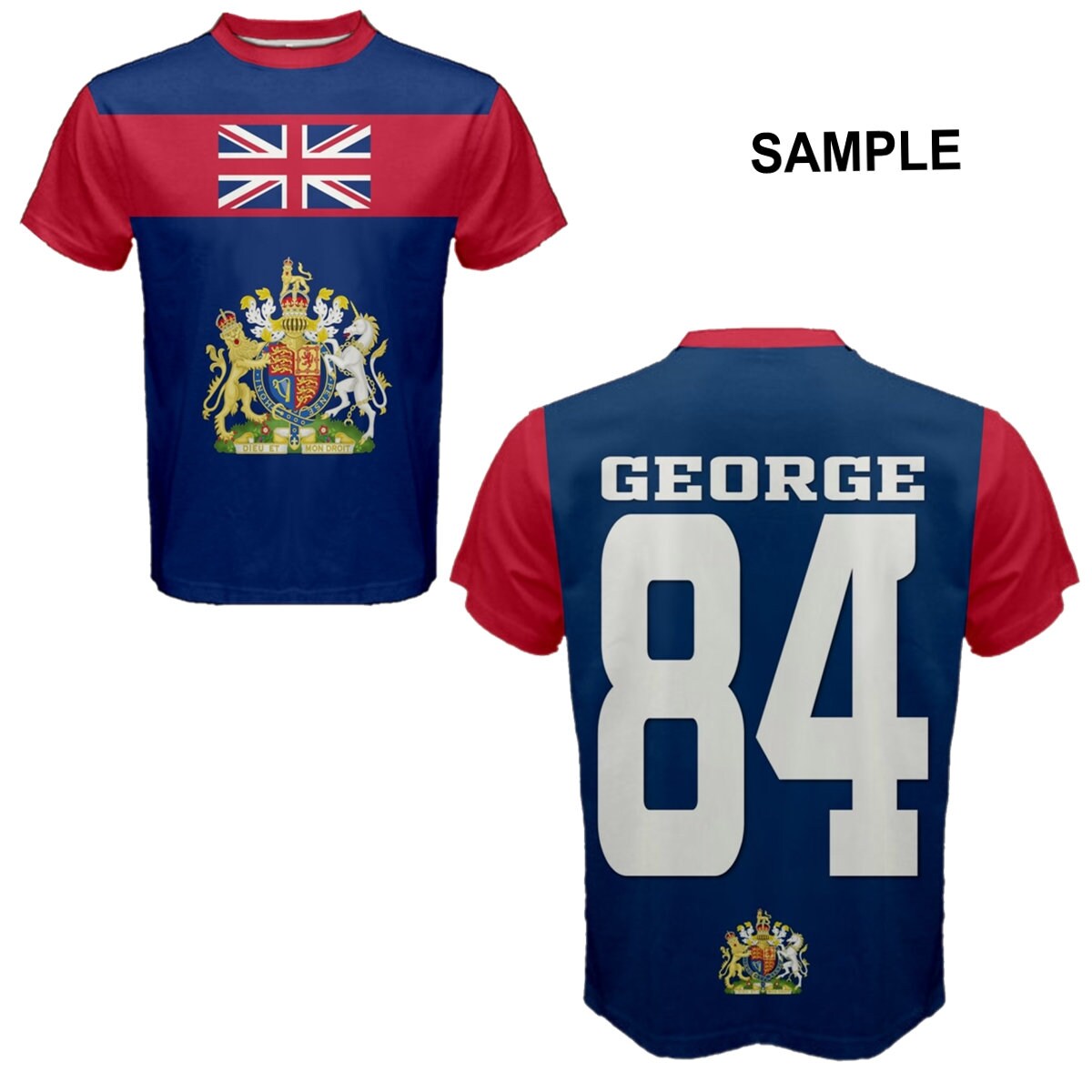 United Kingdom Union Jack Jersey Numbers And Name Flag T-shirt