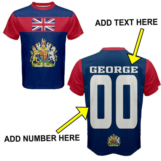 United Kingdom Union Jack Jersey Numbers And Name Flag T-shirt