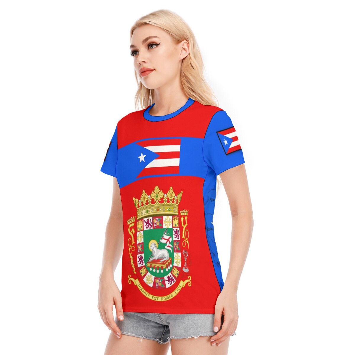 Puerto Rico Flag Coat of arms Women's Cotton T-Shirt