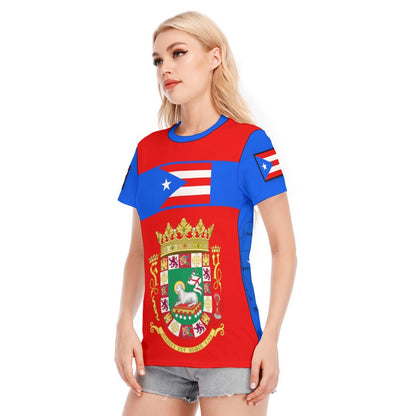Puerto Rico Flag Coat of arms Women's Cotton T-Shirt