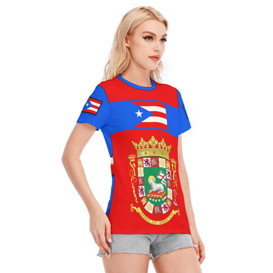 Puerto Rico Flag Coat of arms Women's Cotton T-Shirt