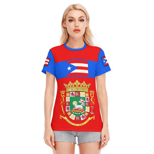 Puerto Rico Flag Coat of arms Women's Cotton T-Shirt