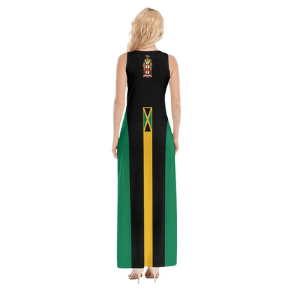Jamaica Elegant Coat of arms Women's Vest Dress | Length To Ankle