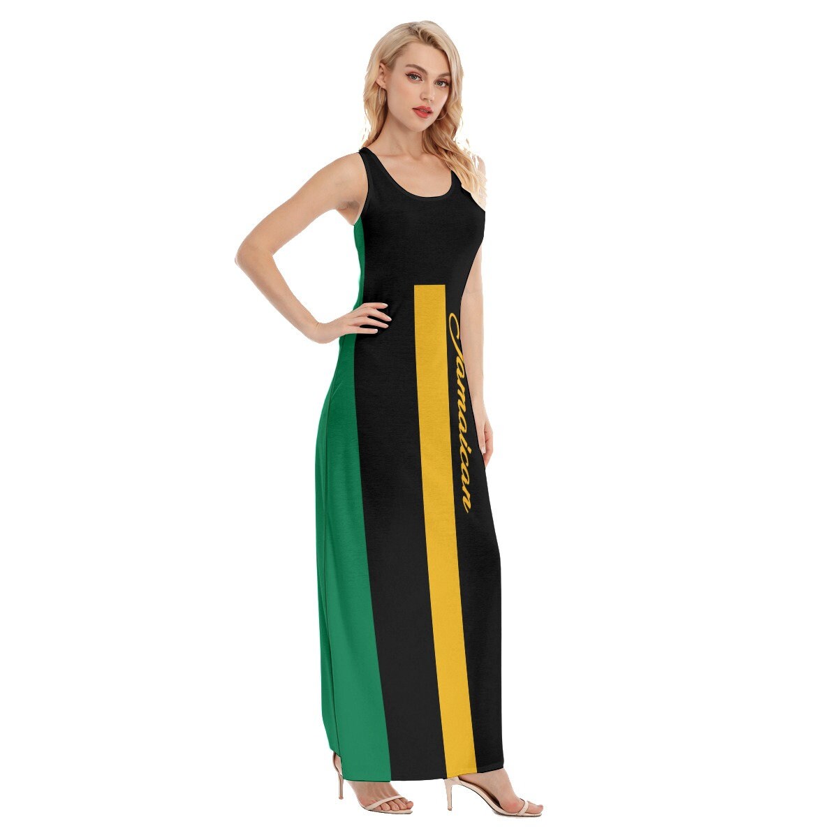 Jamaica Elegant Coat of arms Women's Vest Dress | Length To Ankle