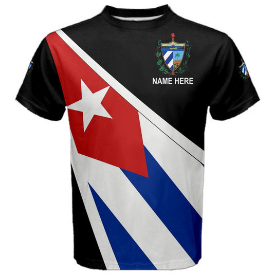 Cuban Custom Name National Flag Coat of Arms T-shirt