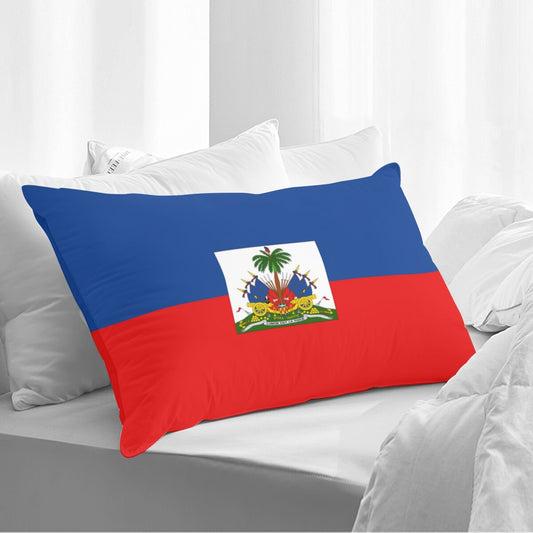 Haiti Flag Double Side Printing Pillow Cover *Vivid Colors（1PC）