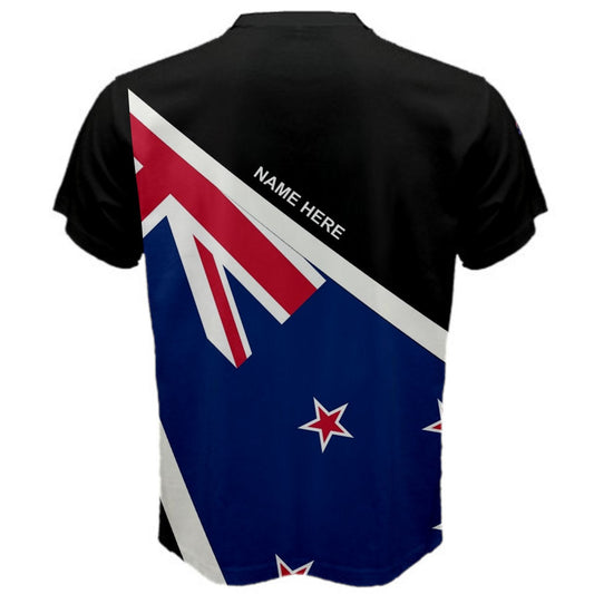 Custom Name NEW ZEALAND Flag Coat of Arms T-shirt