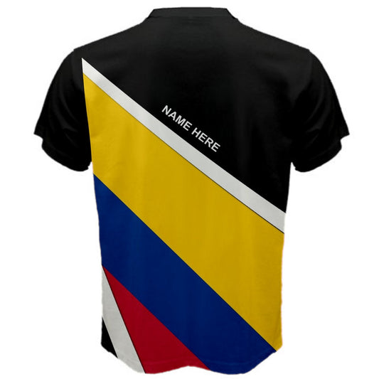 Custom Name Colombia Flag Coat of Arms Men's or Kids T-shirt