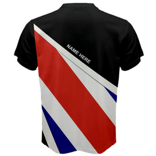 Custom Name Costa Rica Flag Coat of Arms Men's or Kids T-shirt