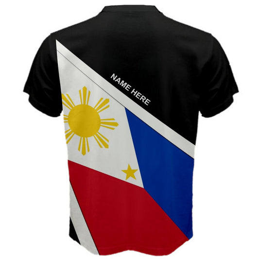 Custom Name Philippines Flag Coat of Arms Men's or Kids T-shirt