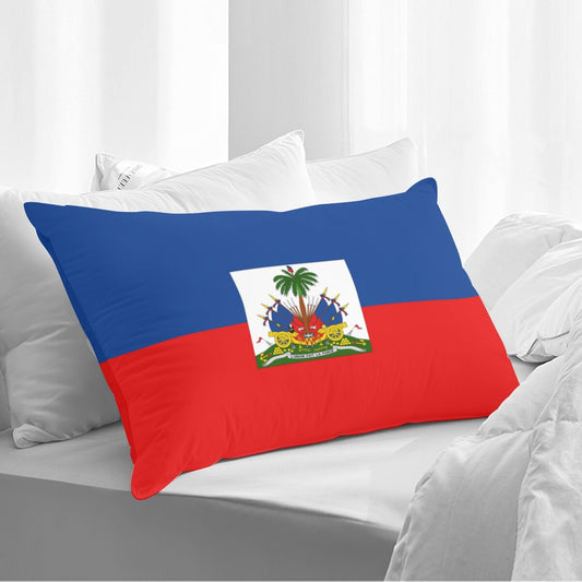 Haiti Flag Double Side Printing Pillow Cover *Vivid Colors（1PC）
