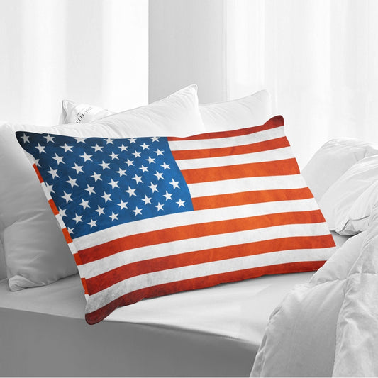 United States USA Flag Double Side Printing Pillow Cover（1PC）