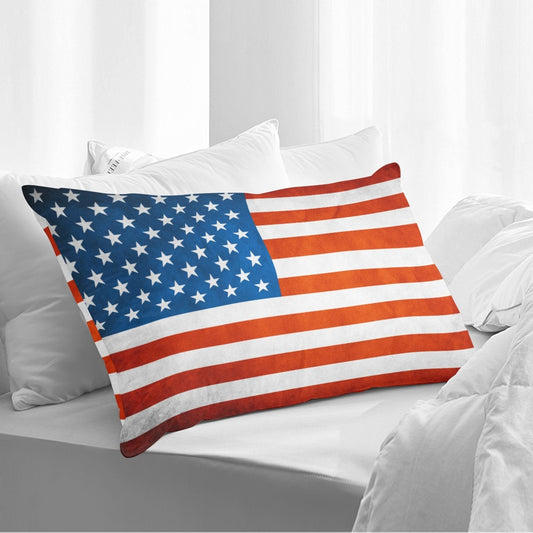 United States USA Flag Double Side Printing Pillow Cover（1PC）