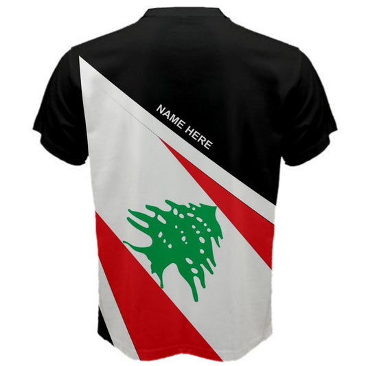 Custom Name LEBANON Flag Coat of Arms T-shirt