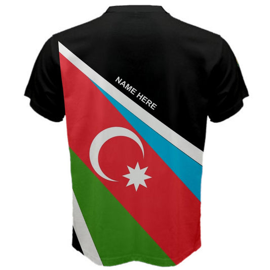 Custom Name Azerbaijan Flag Coat of Arms T-shirt