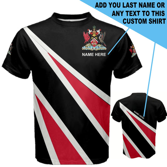 Custom Name Trinidad and Tobago Flag Coat of Arms Men's or Kids T-shirt