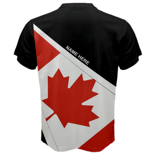 Custom Name Canada Flag Coat of Arms Men's or Kids T-shirt