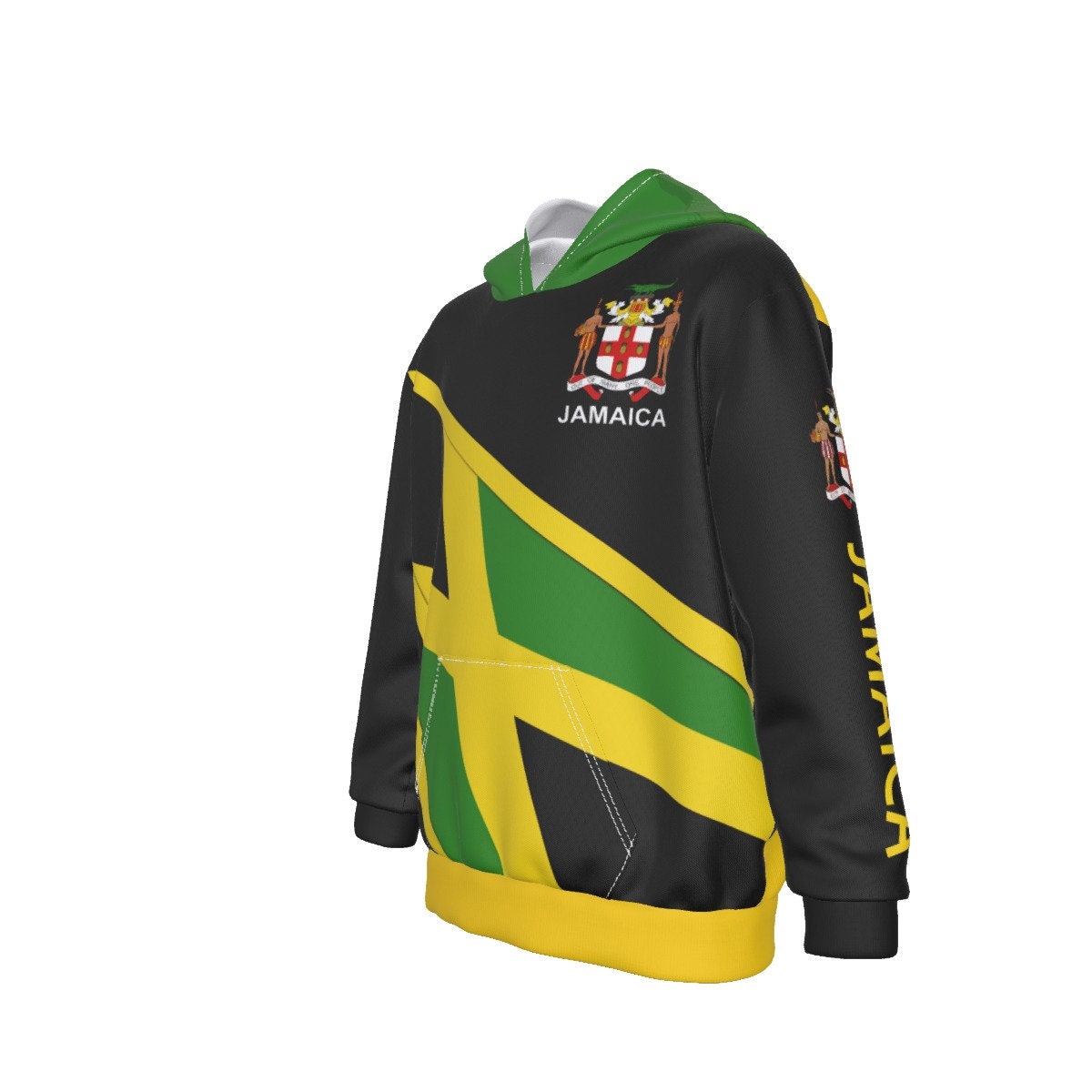 Jamaica Flag Coat of Arms Oversized Kid's Hoodie