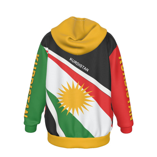 Unique Kurdistan Flag Coat of Arms Oversized Kid's Hoodie