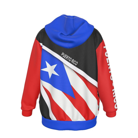 Puerto Rico Flag Coat Of Arms Oversized Kid's Hoodie