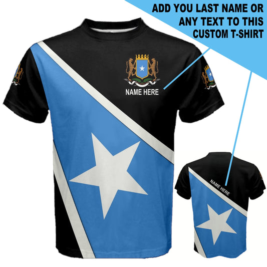 Custom Name Somalia Flag Coat of Arms Men's & Kids T-shirts
