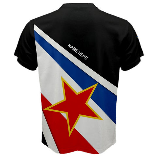 Custom Name Knights Templar Cross Flag Men's or Kids T-shirt
