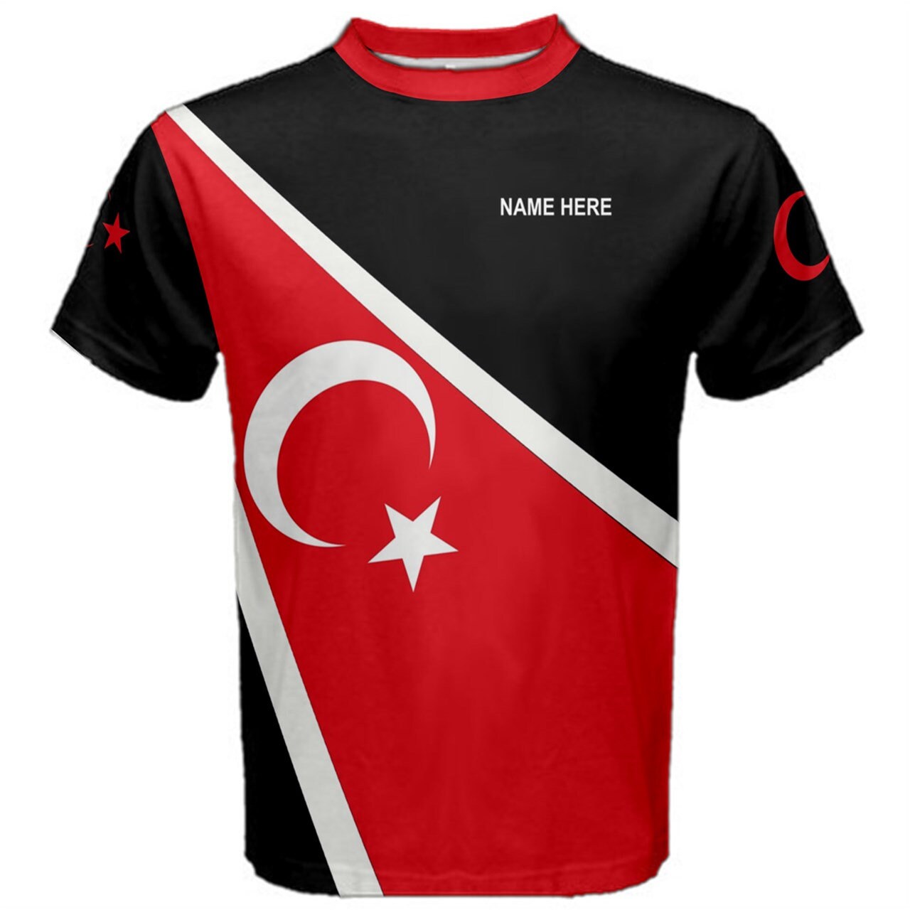 Custom Personalized Name Turkey Flag Men's or Kids T-shirt