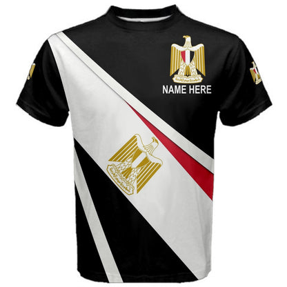 Custom Name Egypt Flag Coat of Arms Men's or Kids T-shirt