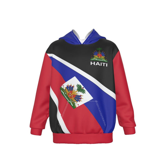 Haiti Flag Coat of Arms Oversized Kid's Hoodie