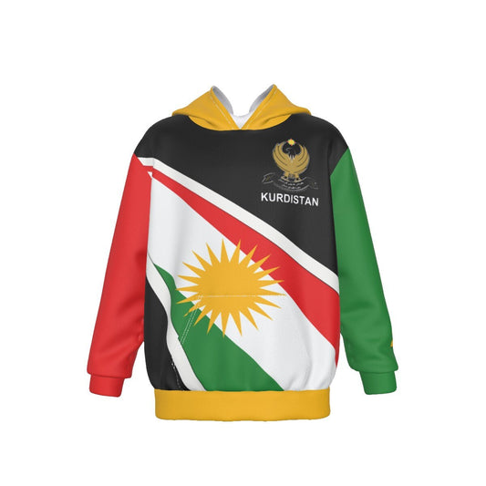 Unique Kurdistan Flag Coat of Arms Oversized Kid's Hoodie