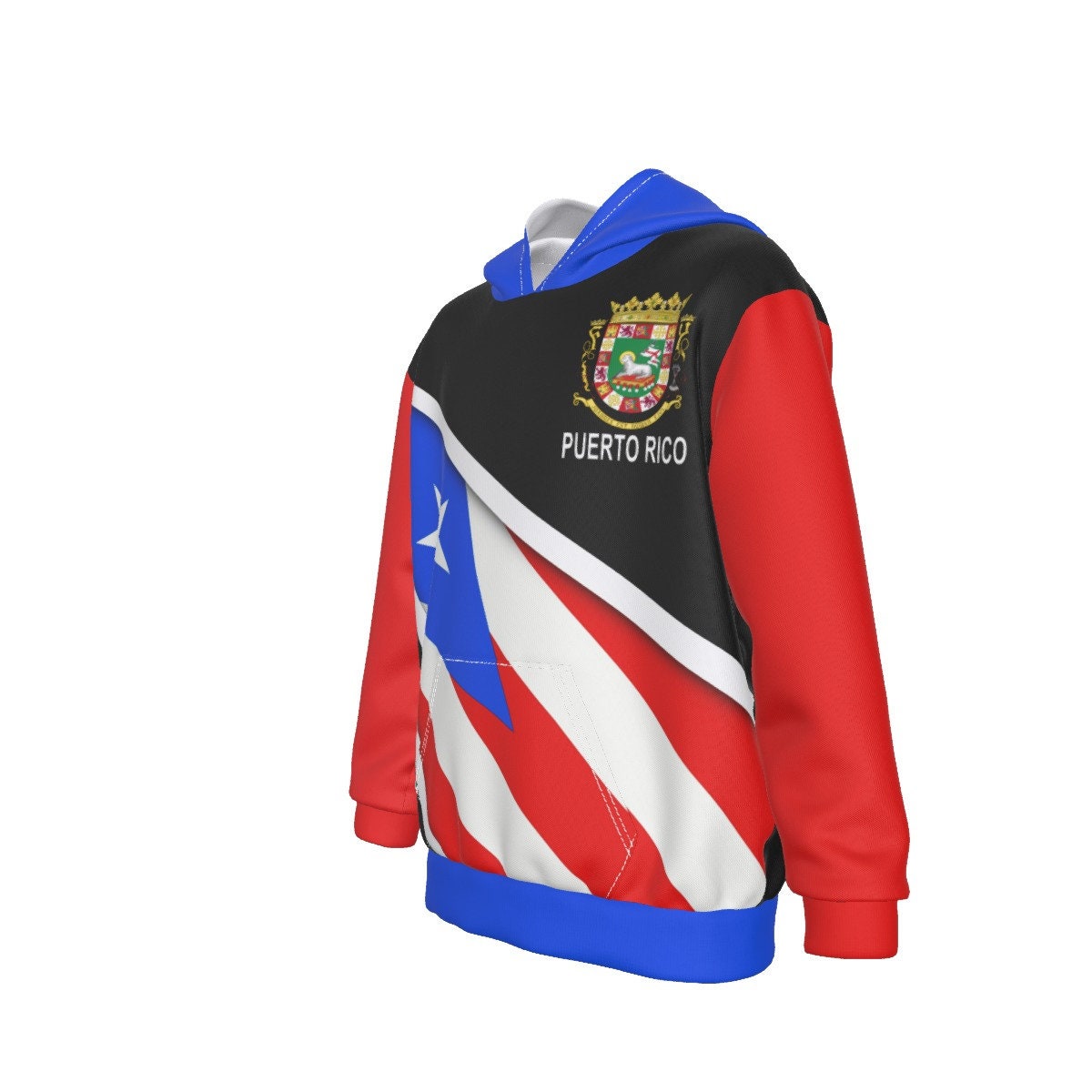 Puerto Rico Flag Coat Of Arms Oversized Kid's Hoodie