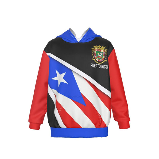 Puerto Rico Flag Coat Of Arms Oversized Kid's Hoodie