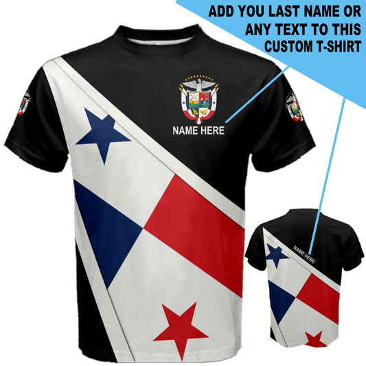 Custom Name Panama Flag Coat of Arms Men's & Kids T-shirts